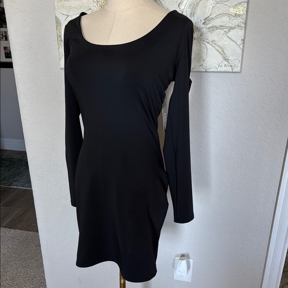 Express Black Body Contour Dress sz S - Picture 3 of 8